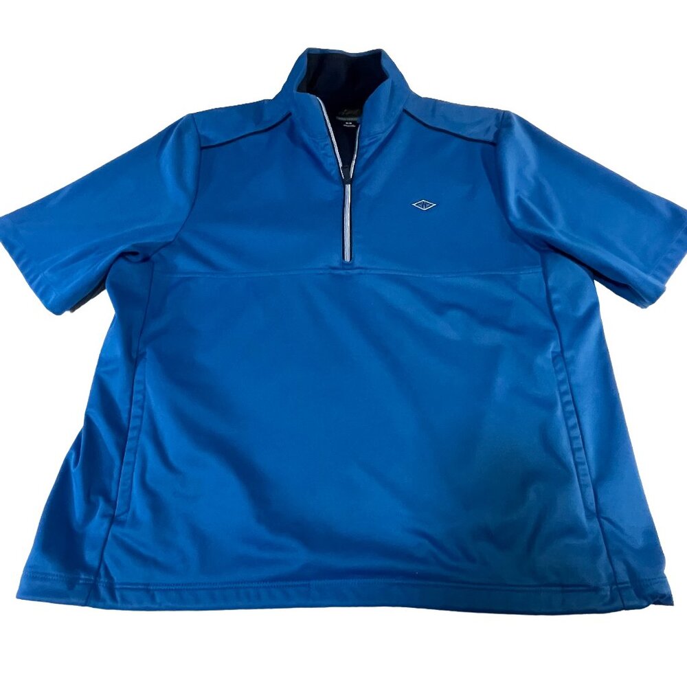 Greg Norman Men's 1/4 Zip Microfiber Short Sleeve Pullover Pockets Medium